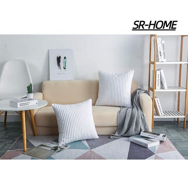 SRHOME Striped Velvet Pillow Cover Wayfair